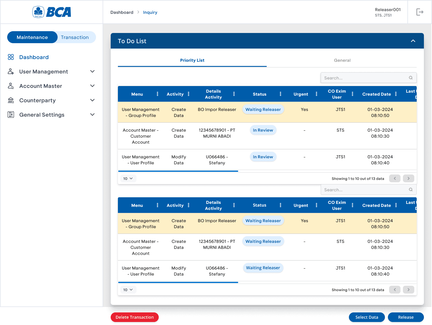 Trade Management Platform